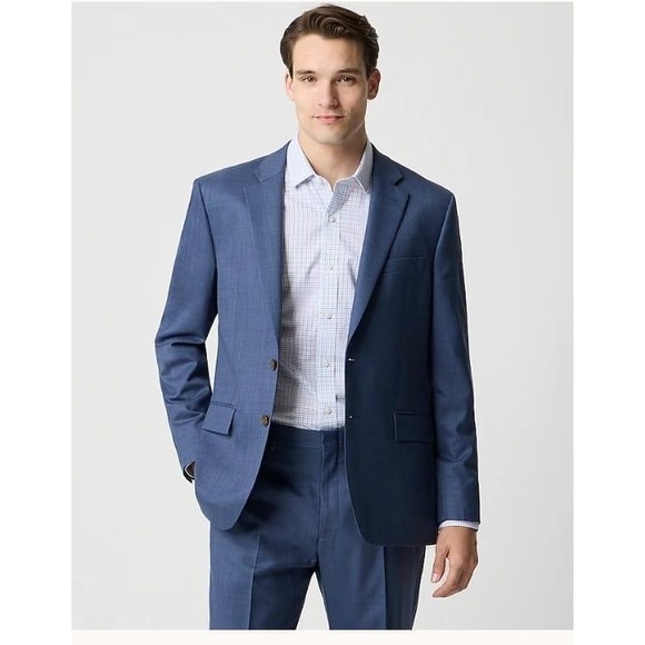 J Crew Thompson 42R Wool‎ Blend Suit Jacket Blazer Mens Navy Blue